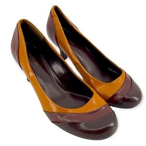 Maurices Brown and Orange Heels